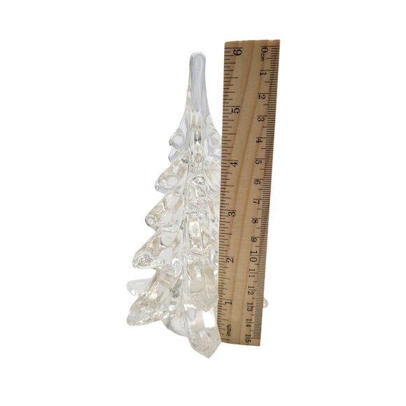 Silvestri Clear Art Glass Christmas Tree Figurine 7.5" Holiday Decoration - Picture 2 of 7